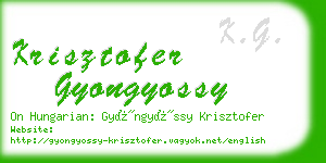 krisztofer gyongyossy business card